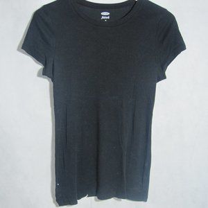 Old Navy Women Fitted Black T-Shirt M